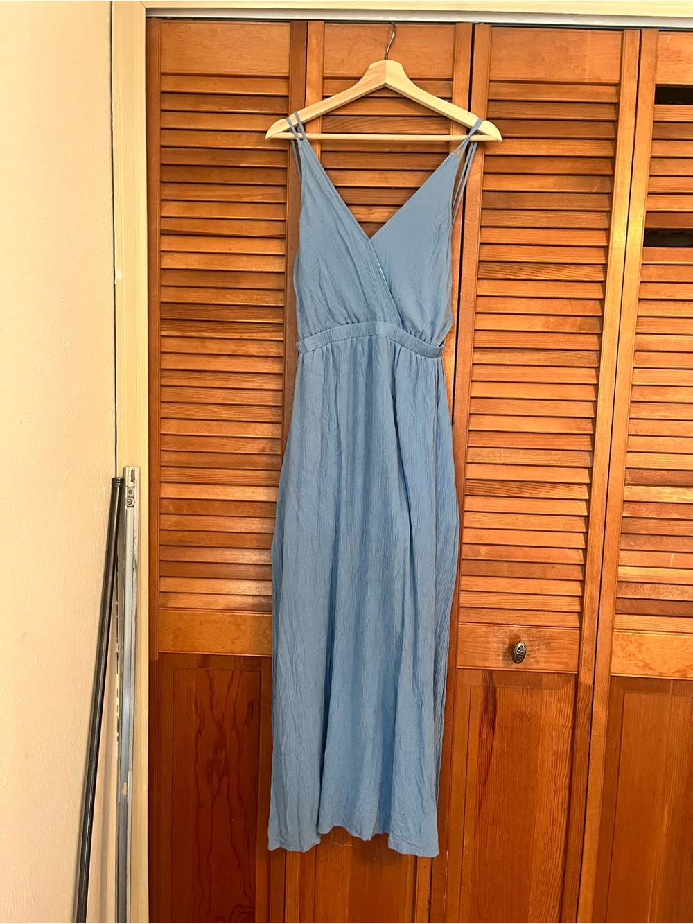 Lulu's Pale Blue Spaghetti Strap Maxi Dress